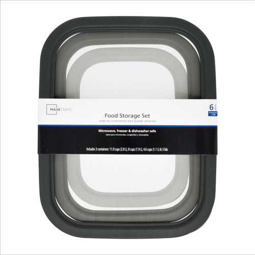 (4 pack) Durable 6 Piece Plastic Food Storage Container Set, Mulit Size Pack, Well Suited to Refrigerator Organizatio... - Image 2