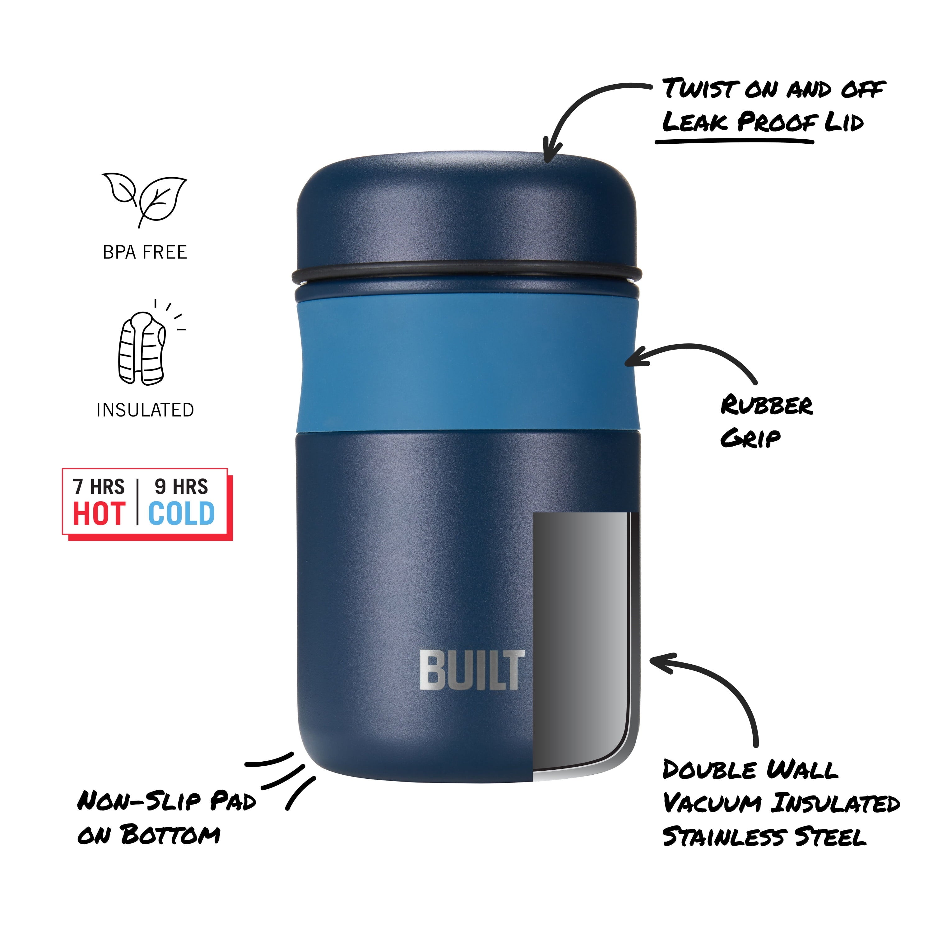 16 oz Double-Wall Vacuum Insulated Food Jar, Multi-Purpose Kitchen Storage and Organization Solution - Image 4