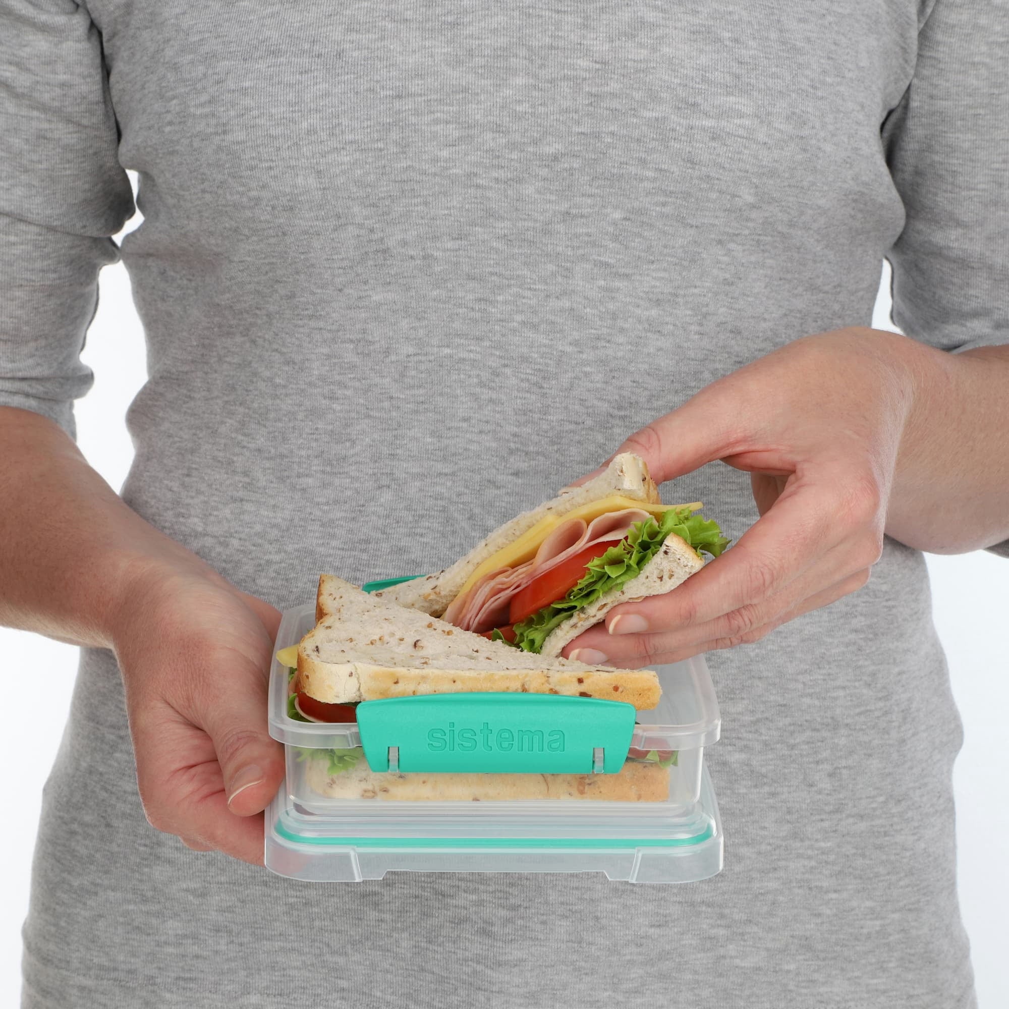Lunch Plus wh Sandwich Plastic Food Storage Containers, Set of 2 - Image 6