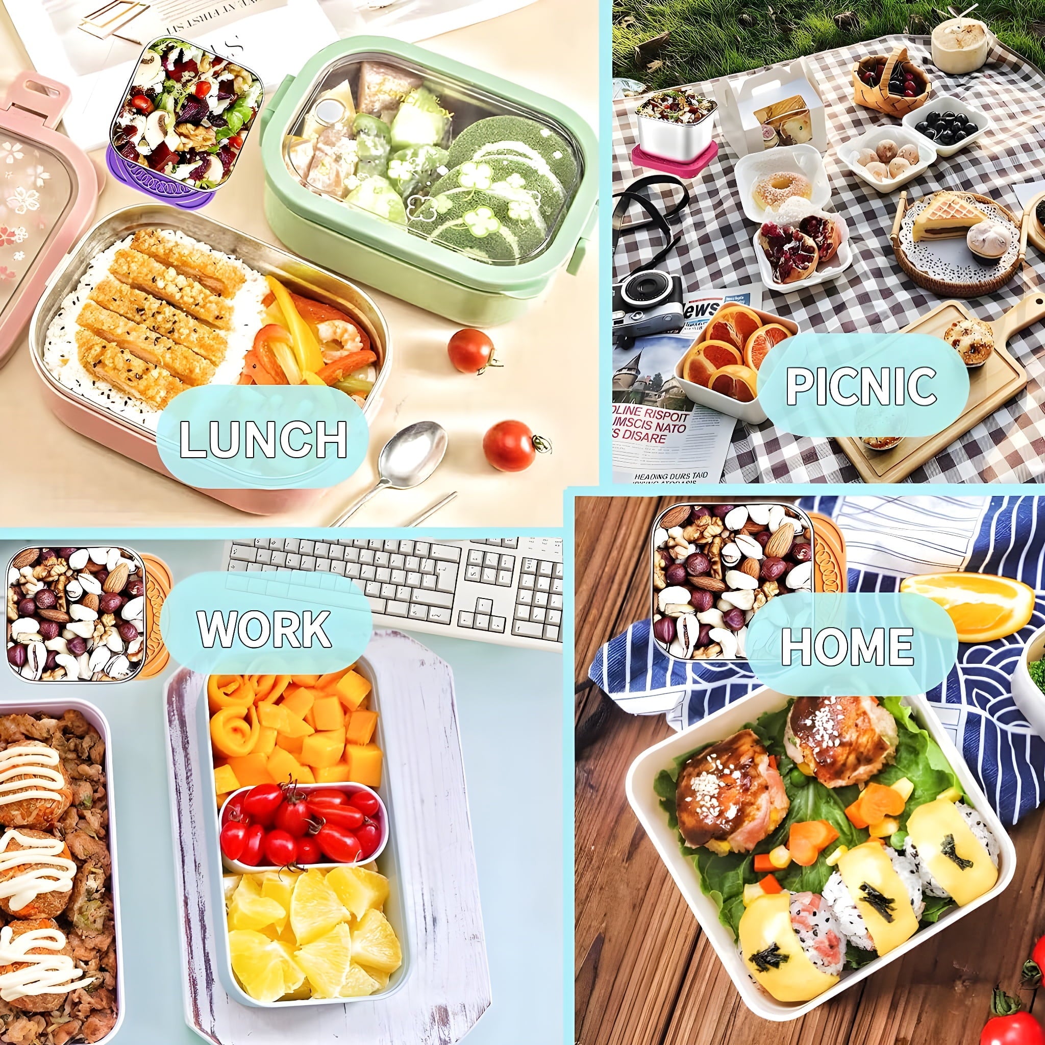 Hnrifc 6Pack 6oz Stainless Steel Snack Containers, Easy Open Leak Proof Food Storage with Silicone Lids, Stackable Small Portion Lunch Box f - Image 5
