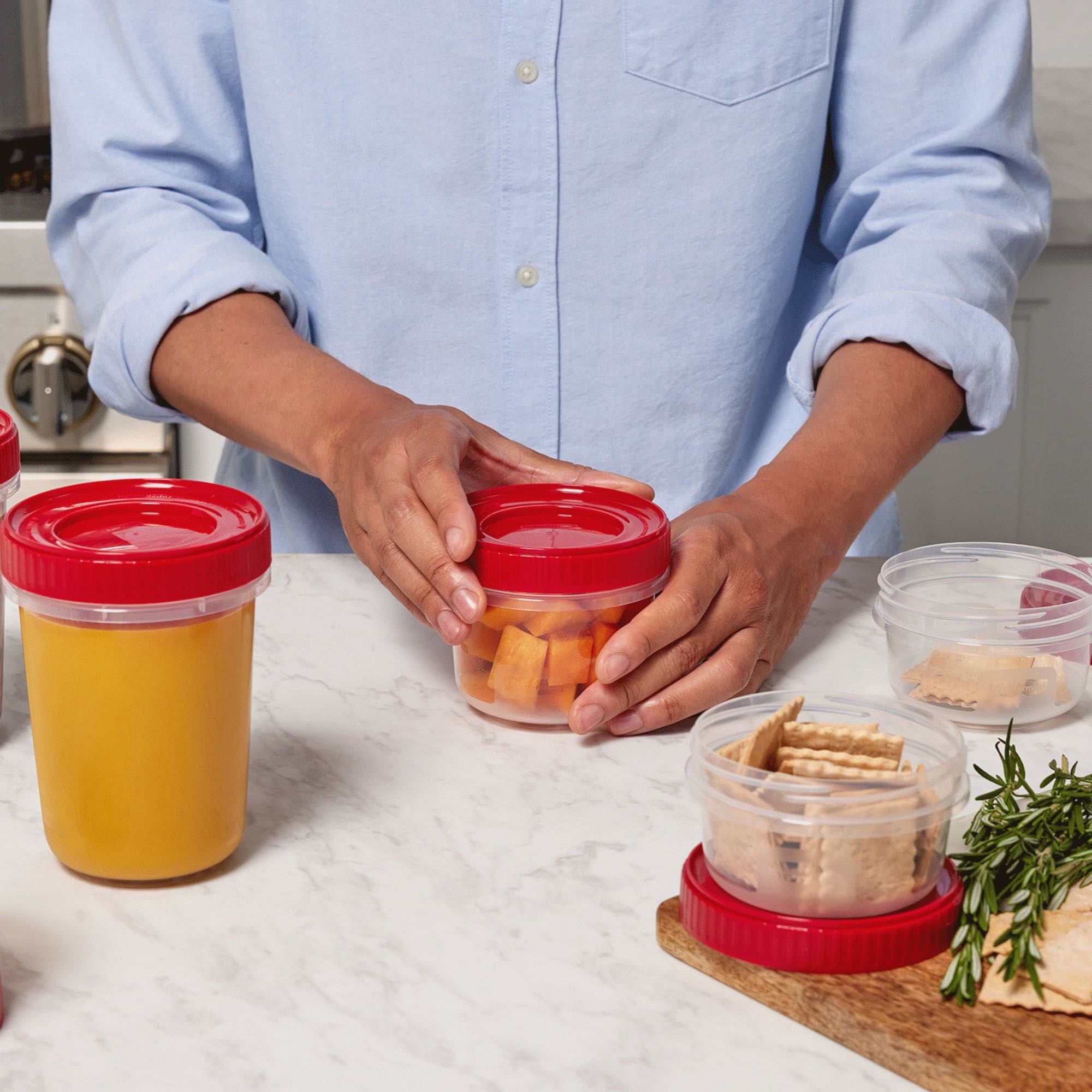 12 Piece Food Storage Set, Red - Image 4