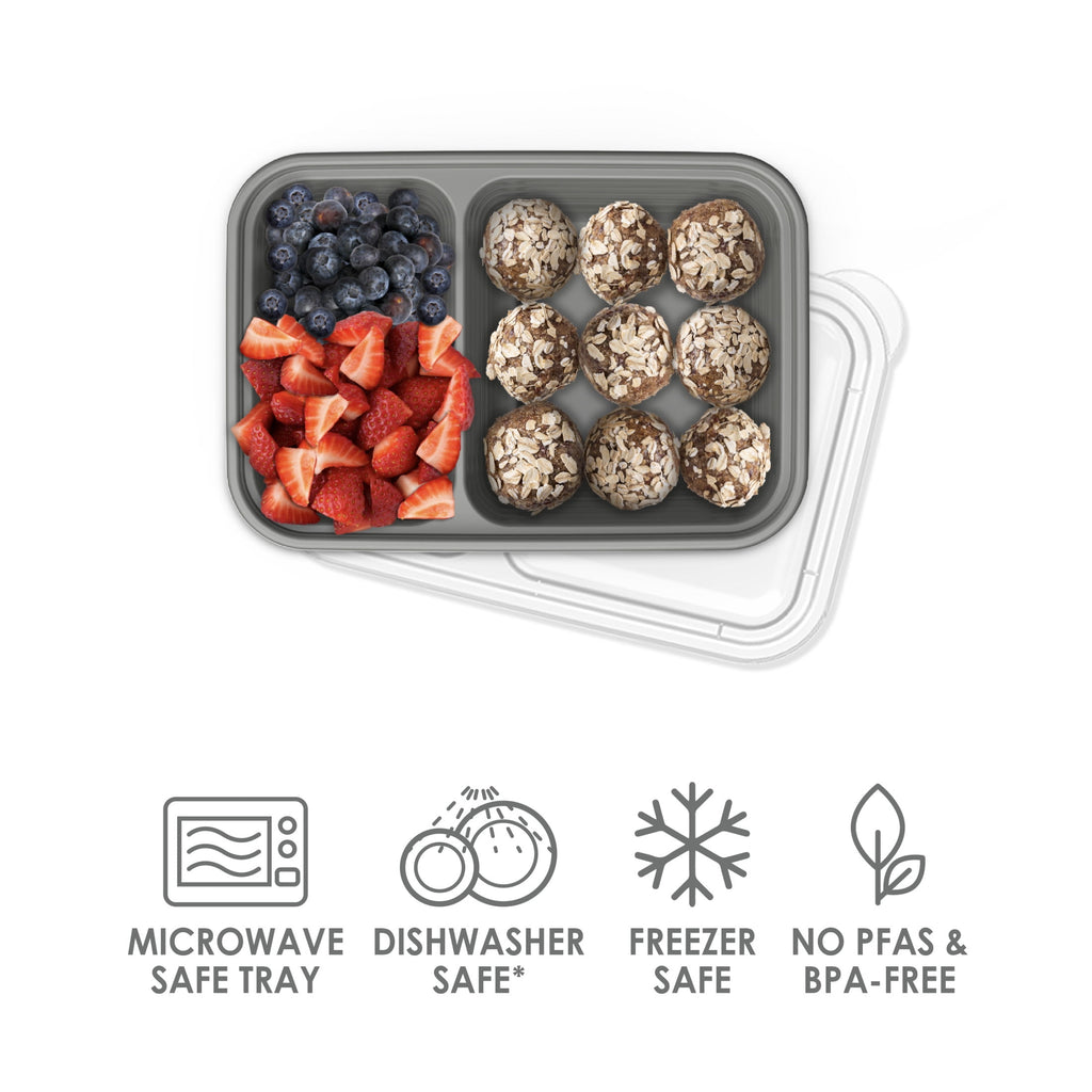 Bentgo Compartment Snack Containers Plastic 4.2 × 6.1 × 2.3 inches Silver - Image 3