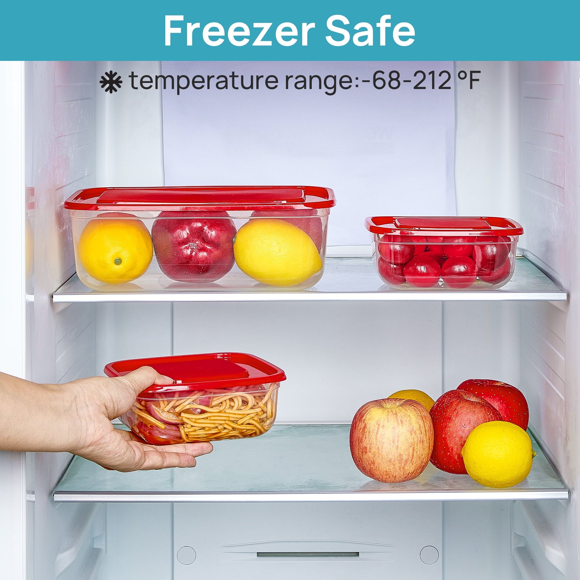34 Meal Prep Containers, 7-Size ，Plastic Food Storage Containers with Lids for Lunch,Leftover - Image 5