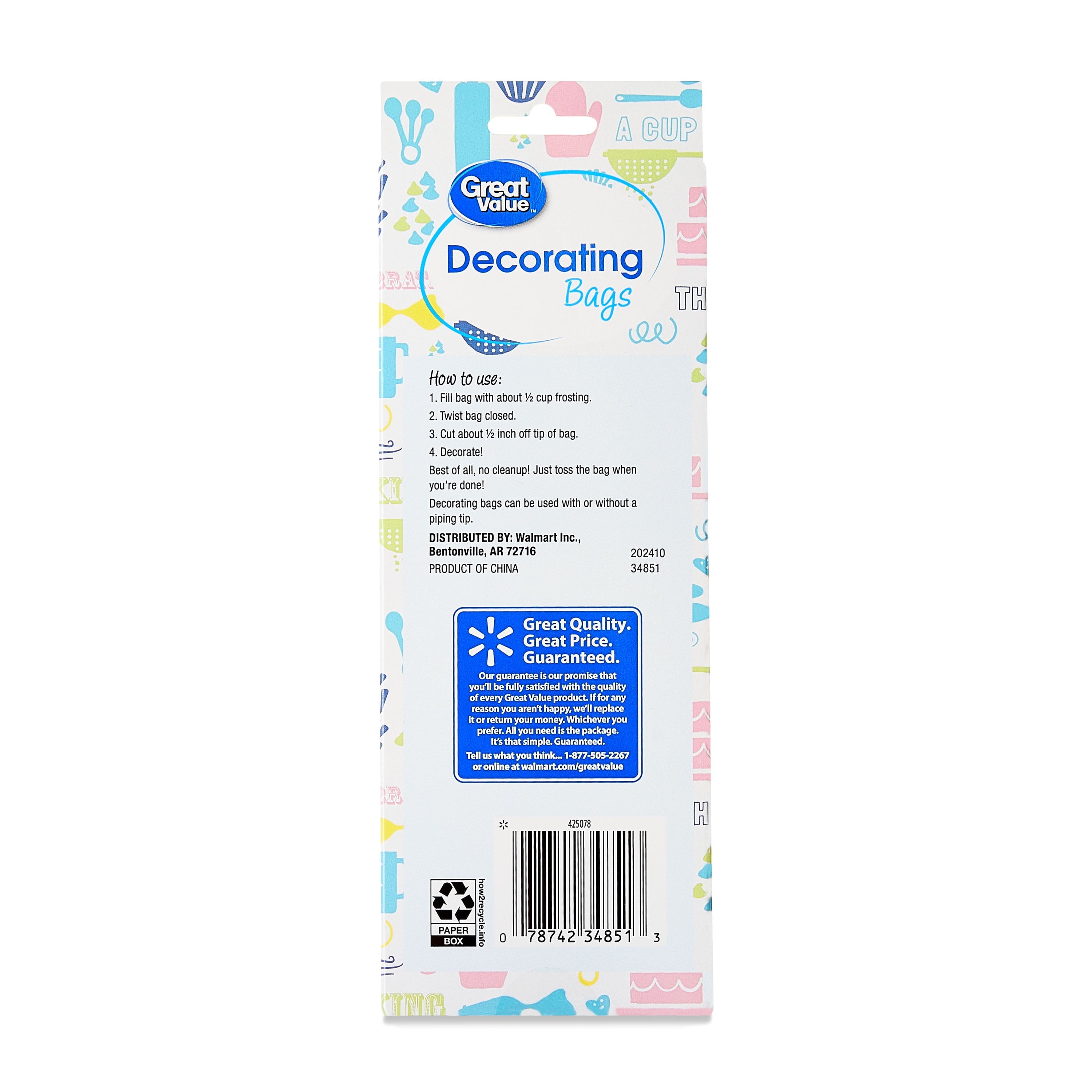(4 pack) Disposable Decorating Bags, 8 Count - Image 5