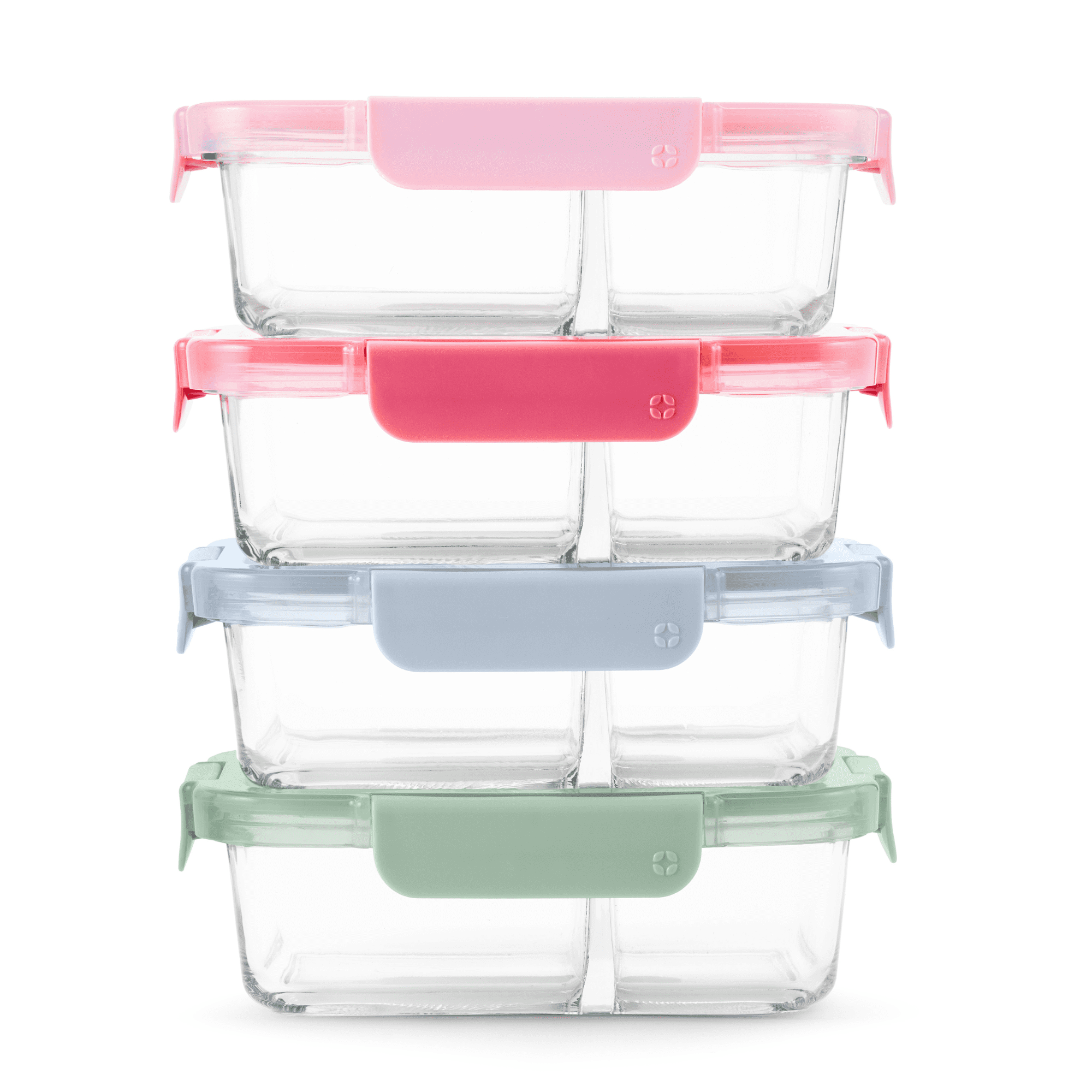 Ello Color Lock 8pc 3.4 Cup Divided  Glass Meal Prep Set - Image 2