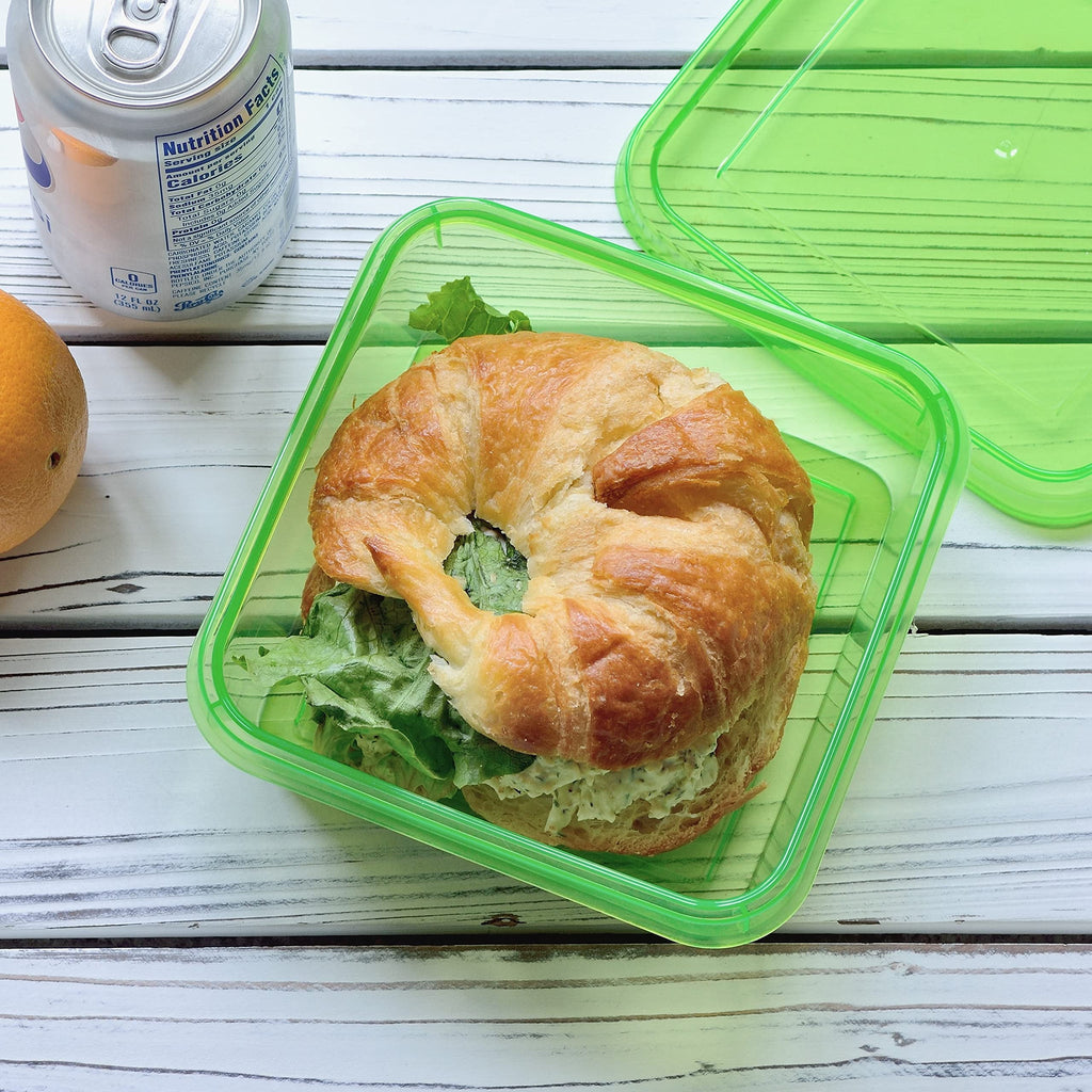 3 Pack 20 Ounce Sandwich Containers for Lunch Box, Reusable Food Storage Containers, Meal Prep Containers, Single San... - Image 4