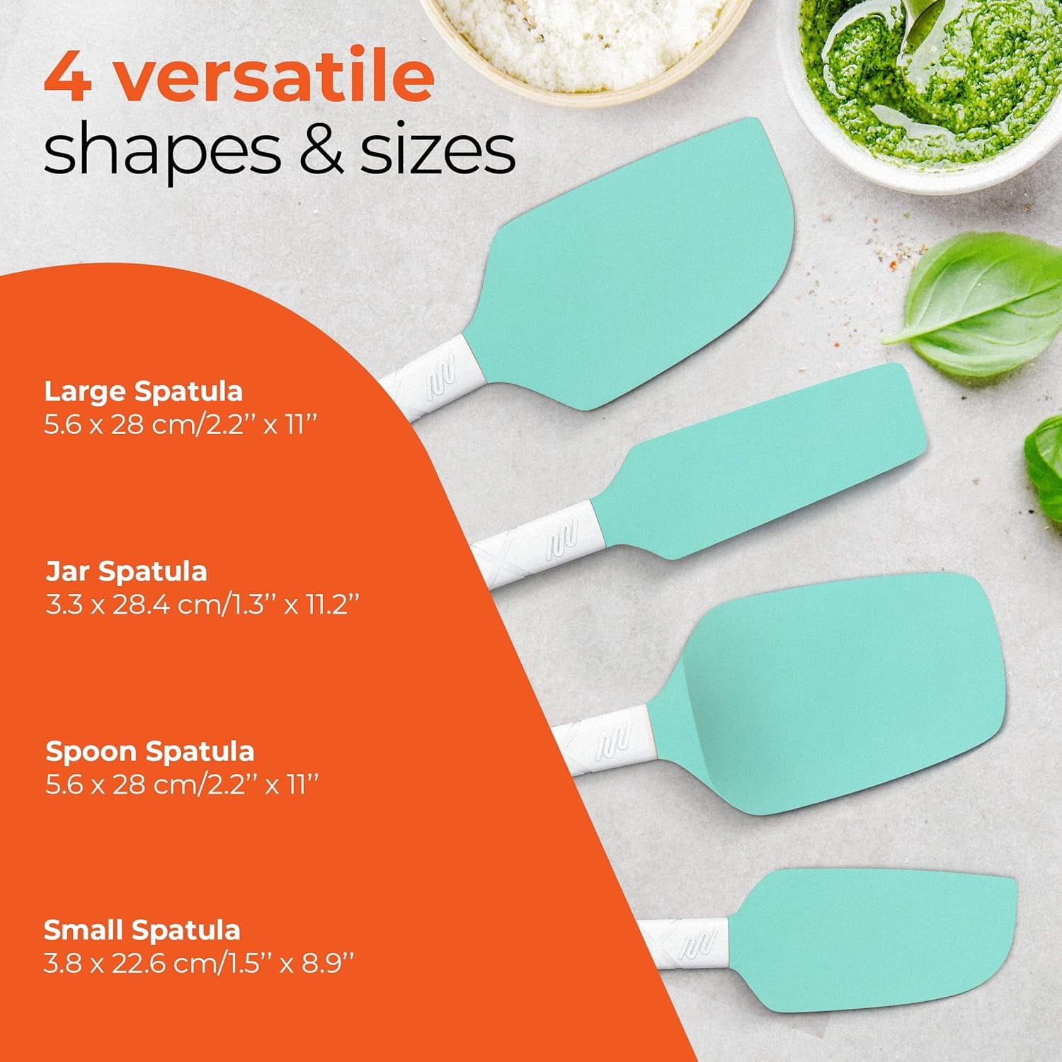 Mistralli 4Piece Silicone Nonstick Spatula Set - Image 6