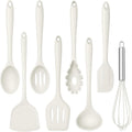 8 count Utensils - Kitchen Silicon Utensils Set, Turner, Spatula, Spoon, Whisk, Kitchen Gadgets Tools for Nonstick Co...
