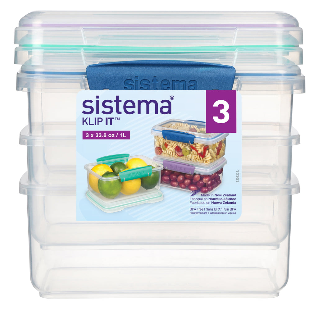 Sistema KLIP IT 4.1 Cup Plastic Food Storage Containers, Set of 3 - Image 2