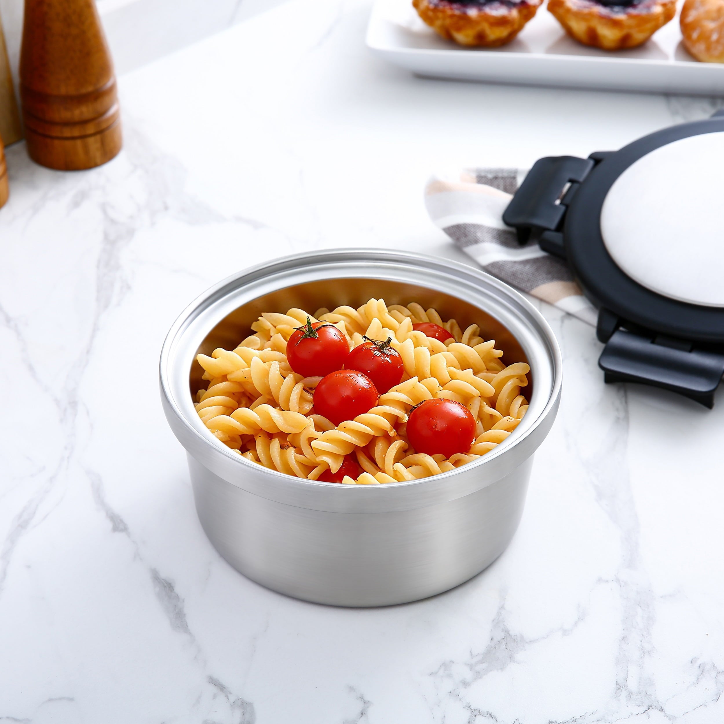 Insulated Storage Container, Stainless Steel, Round, 28oz, Ideal Use for Workday Meals and Travel to Keep Meals Hot o... - Image 6