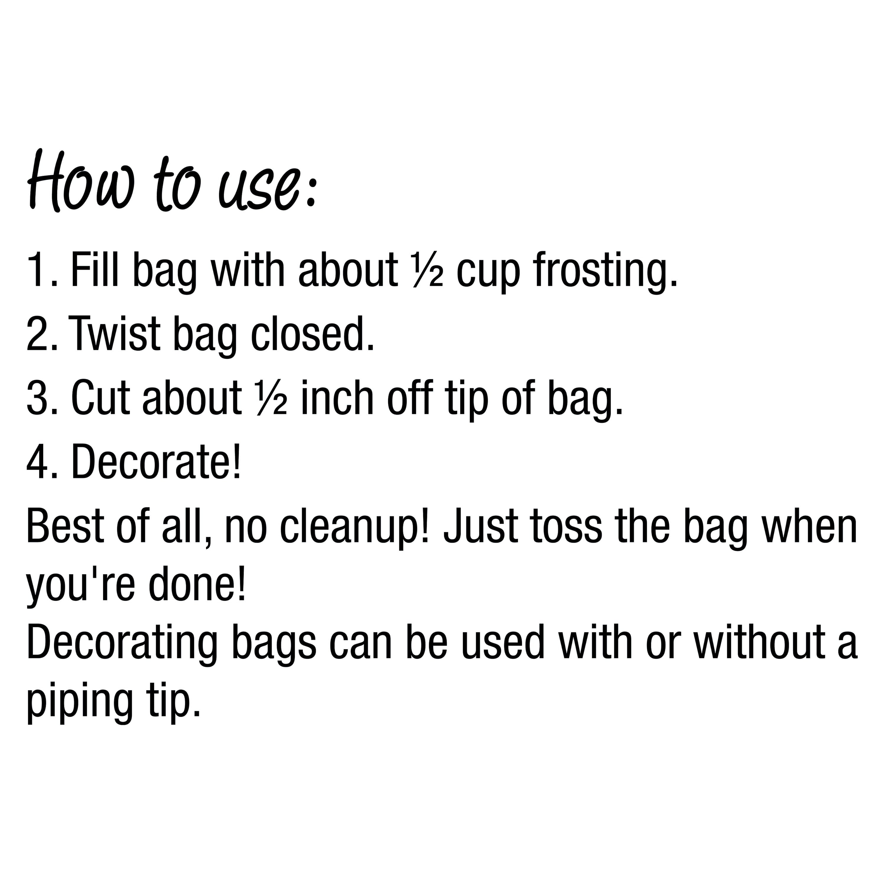 (4 pack) Disposable Decorating Bags, 8 Count - Image 4
