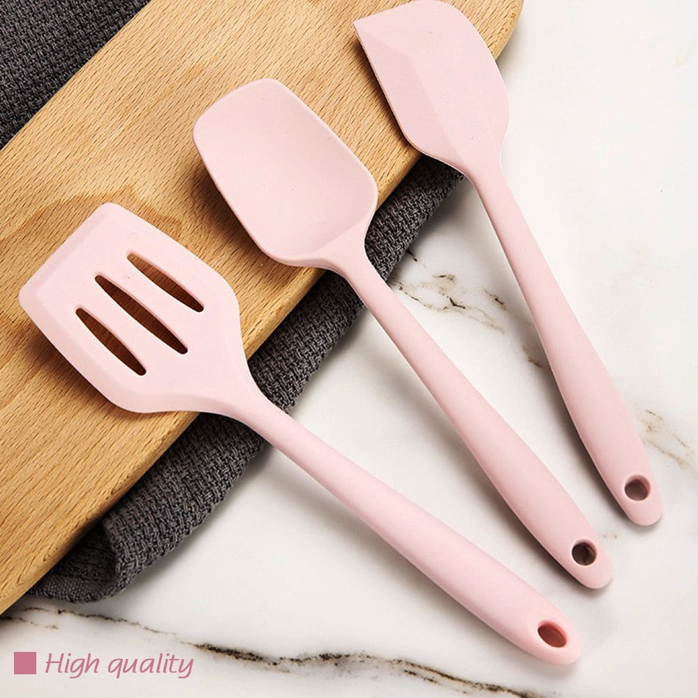 And Pink Kitchen Utensil Small Five-Piece Set Mini Silicone Kids Kitchen Tools Whisk Spatula Tongs Spoon And Slotted ... - Image 5