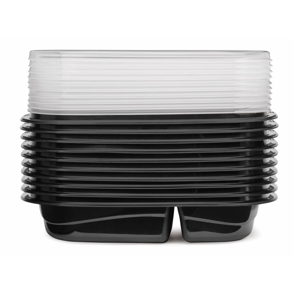 Rubbermaid TakeAlongs, 3.7 Cups, Meal Prep Food Storage Container with Built-In Divider (Includes 10 Containers + 10 Lids) - Image 2