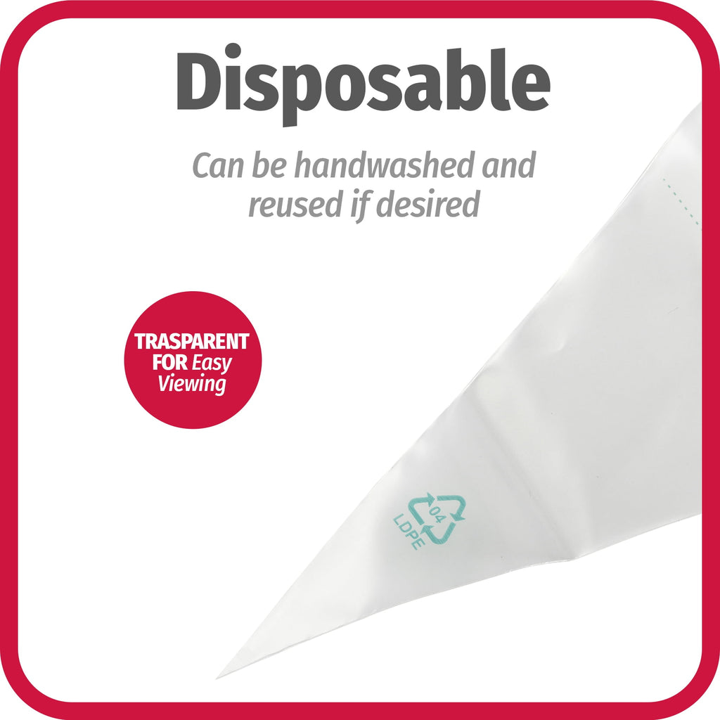 Way To Celebrate 12 Count Clear Disposable Decorating Bags, 12 inch - Image 5
