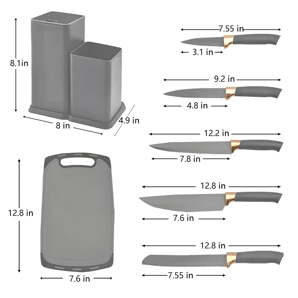 Silicone Cooking Utensils Set, 19Pcs Non-Stick Heat Resistant Kitchen Utensils Spatula Set with Stainless Steel Chef's Knife Set, Cooking, M - Image 3