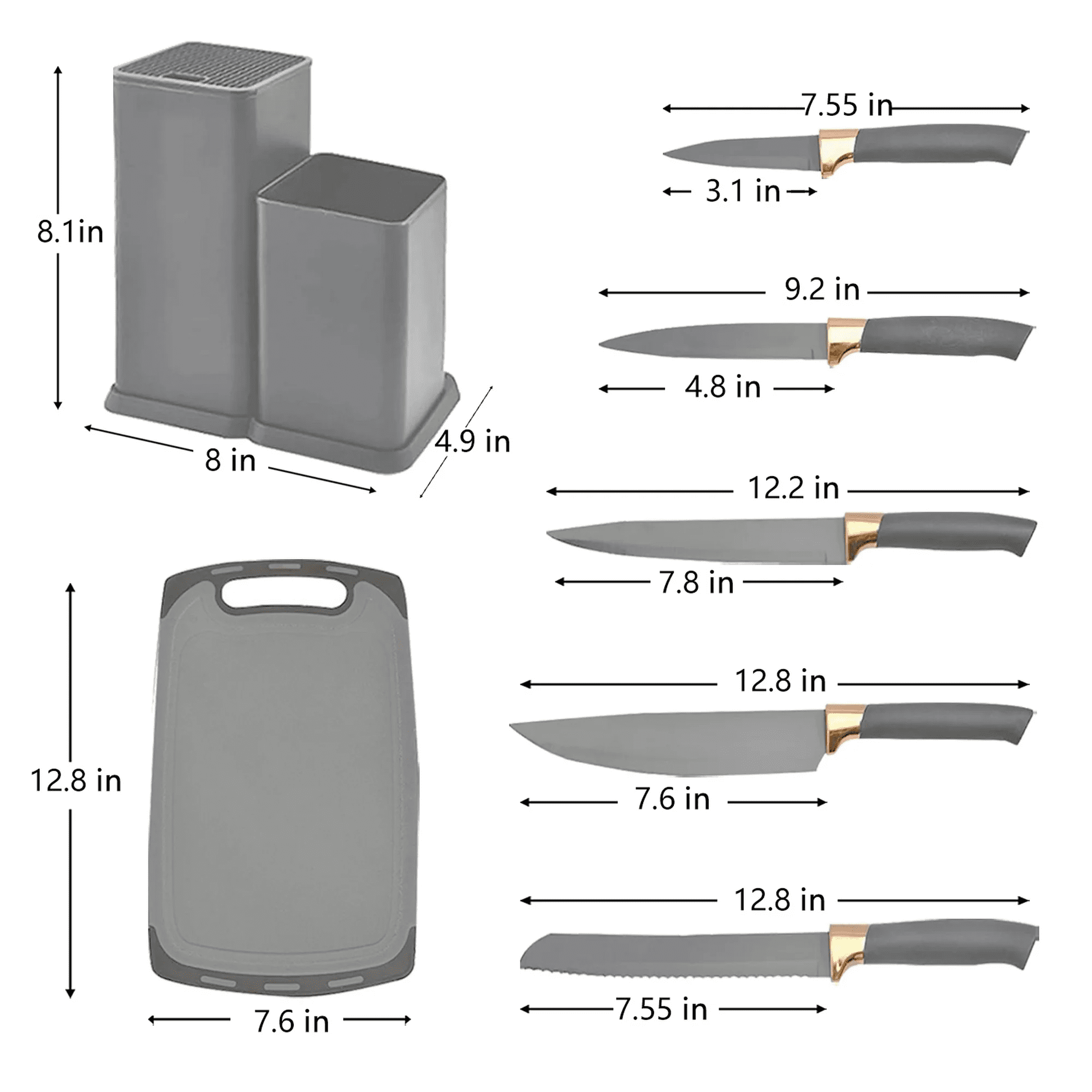 Silicone Cooking Utensils Set, 19Pcs Non-Stick Heat Resistant Kitchen Utensils Spatula Set with Stainless Steel Chef's Knife Set, Cooking, M - Image 3