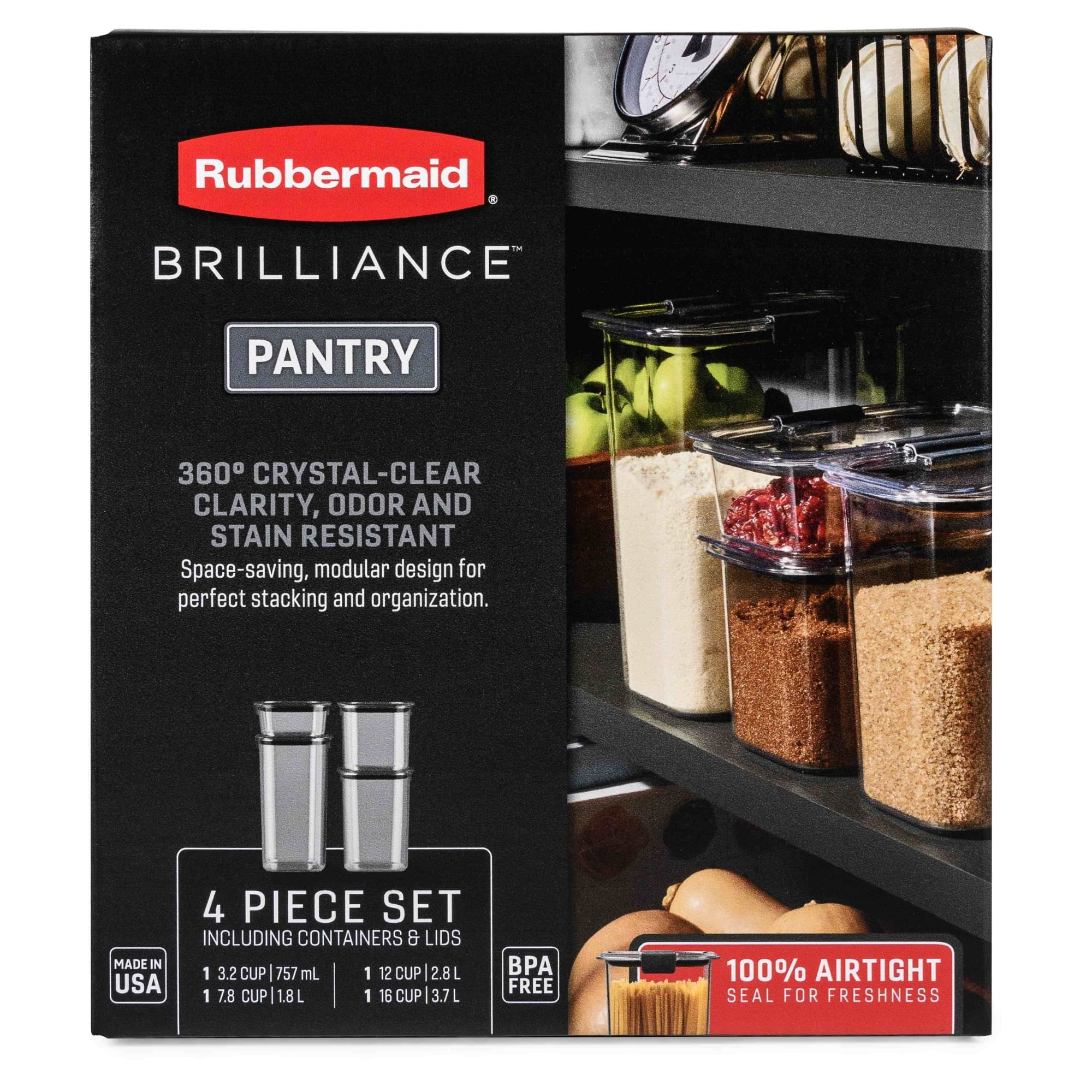 Airtight Pantry Food Storage 8-Pc Set, 2.8 Qt, Dishwasher Safe - Image 5