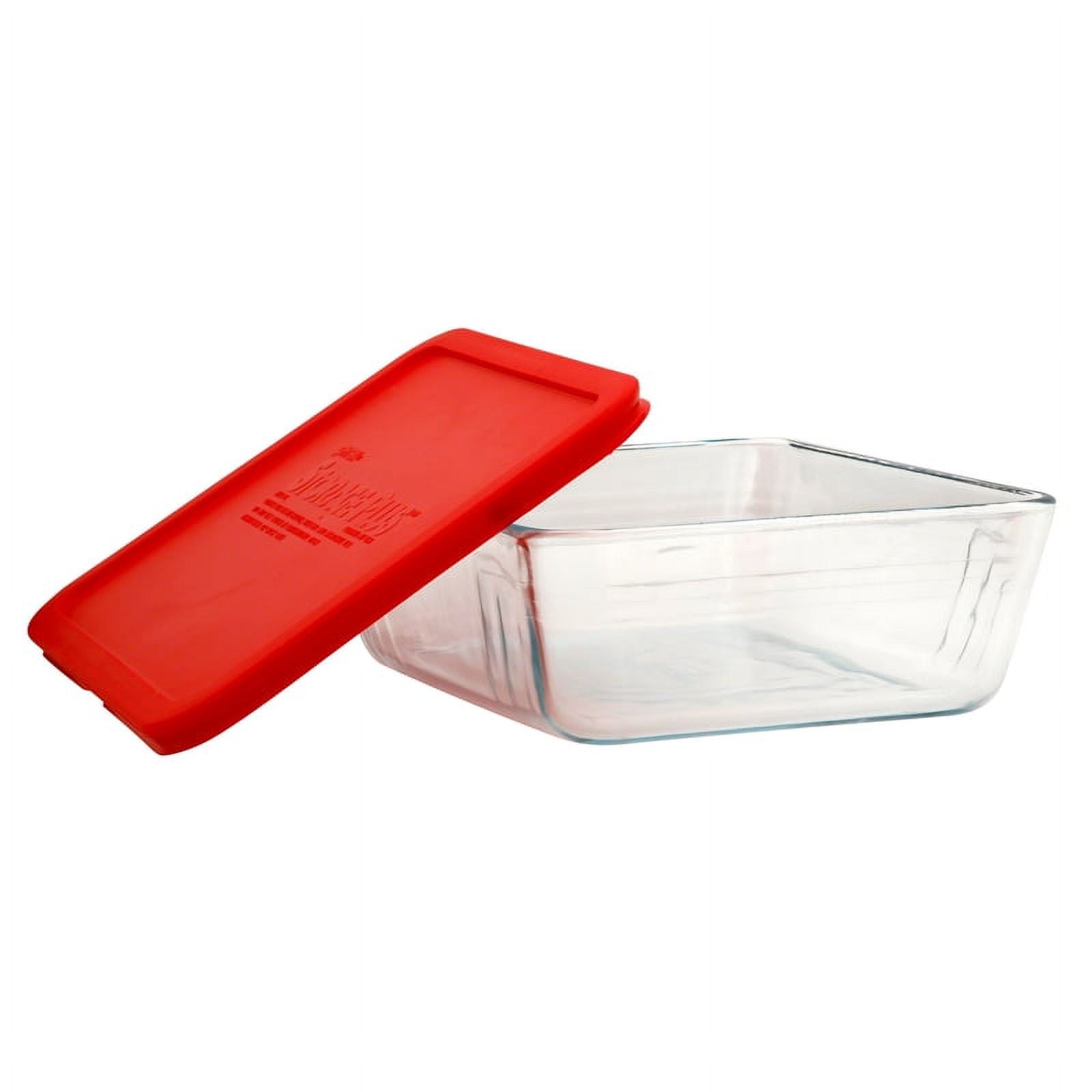 11-Cup Glass Food Storage Container with Red Lid, Airtight for Pantry Organization, Meal Prep, and Leftovers - Image 4