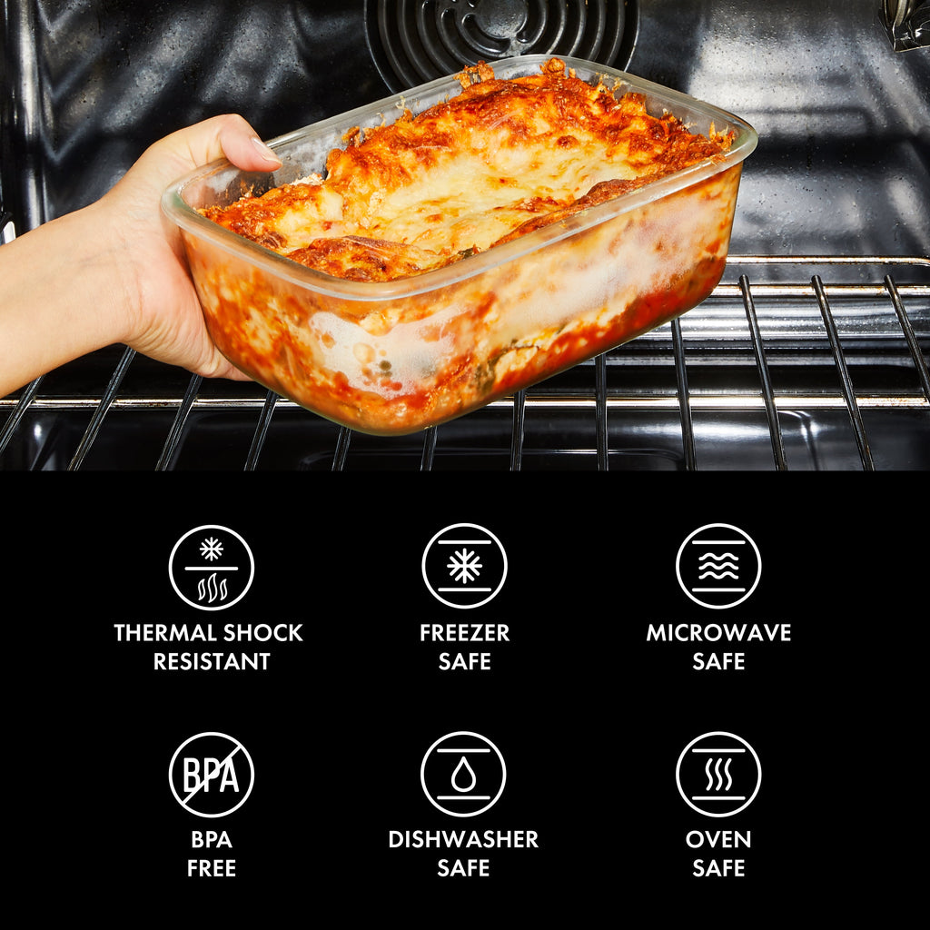 Seal 3.5 Cup Glass Rectangle Container, Well Suited to Refrigerator Organization - Image 4