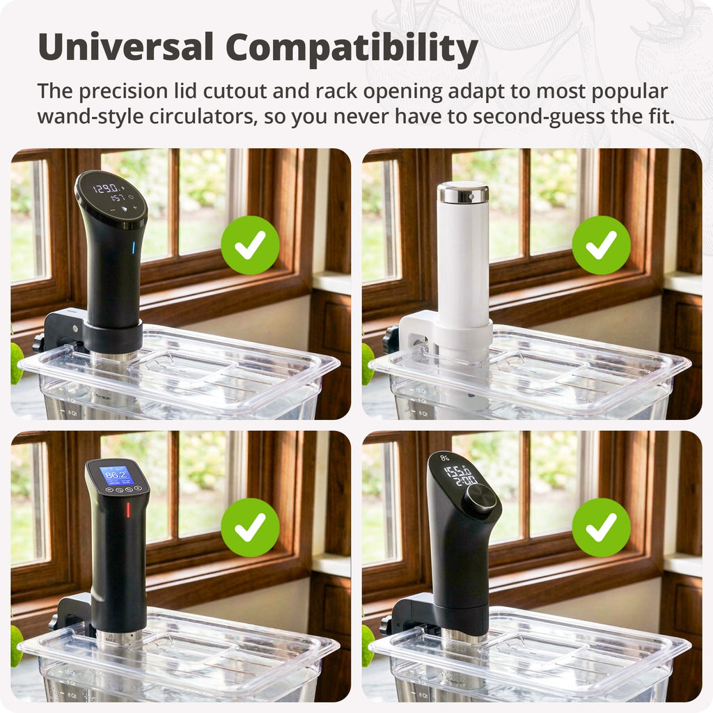 Greater Goods 12 Quart Sous Vide Container with Lid and Rack, Insulating Sleeve, Compatible with Anova, Breville Joule, Inkbird - Onyx Black - Image 2