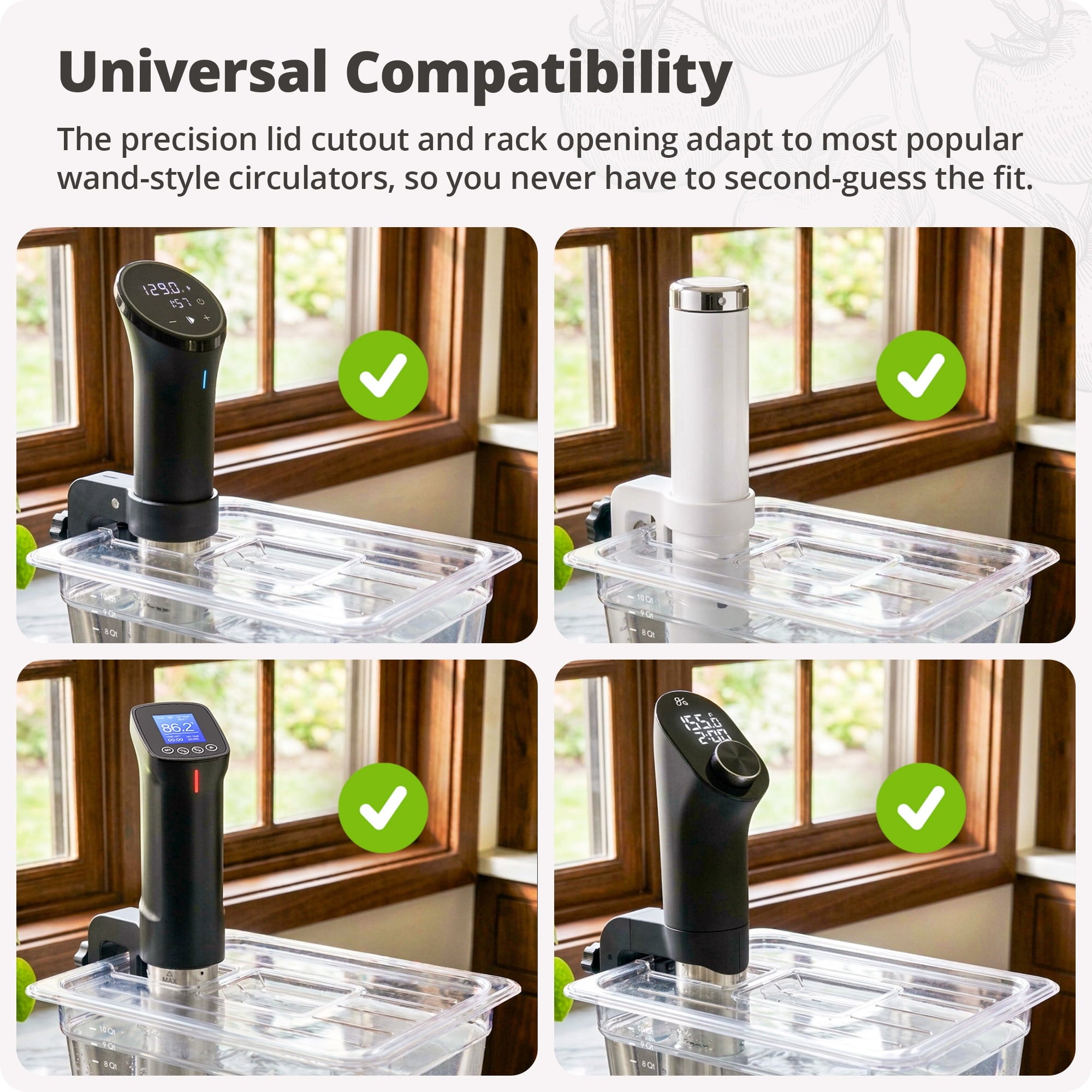 Greater Goods 12 Quart Sous Vide Container with Lid and Rack, Insulating Sleeve, Compatible with Anova, Breville Joule, Inkbird - Onyx Black - Image 2