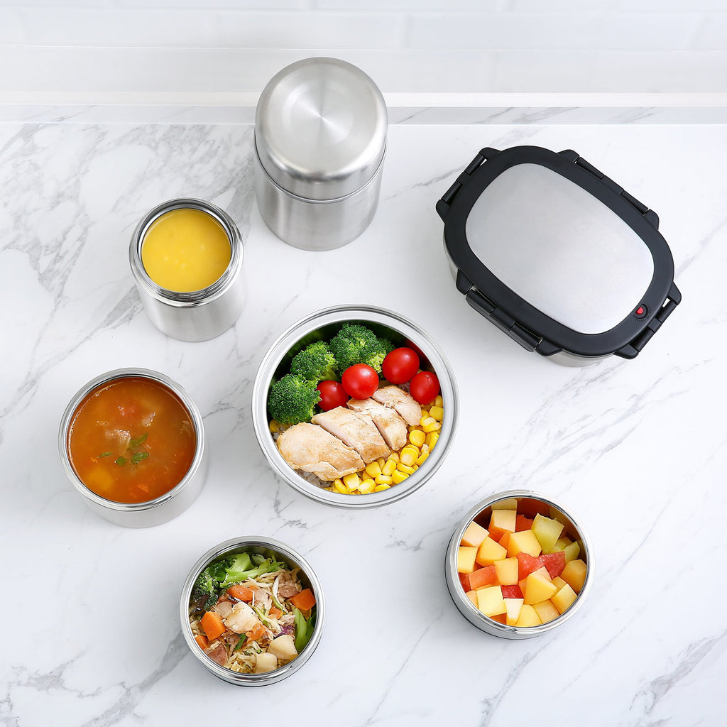 Mainstays Food Container, Reusable Insulated Stainless Steel, Rectangular, 33 oz, Ideal Use for Workday Meals and Travel to Keep Meals Hot o - Image 5