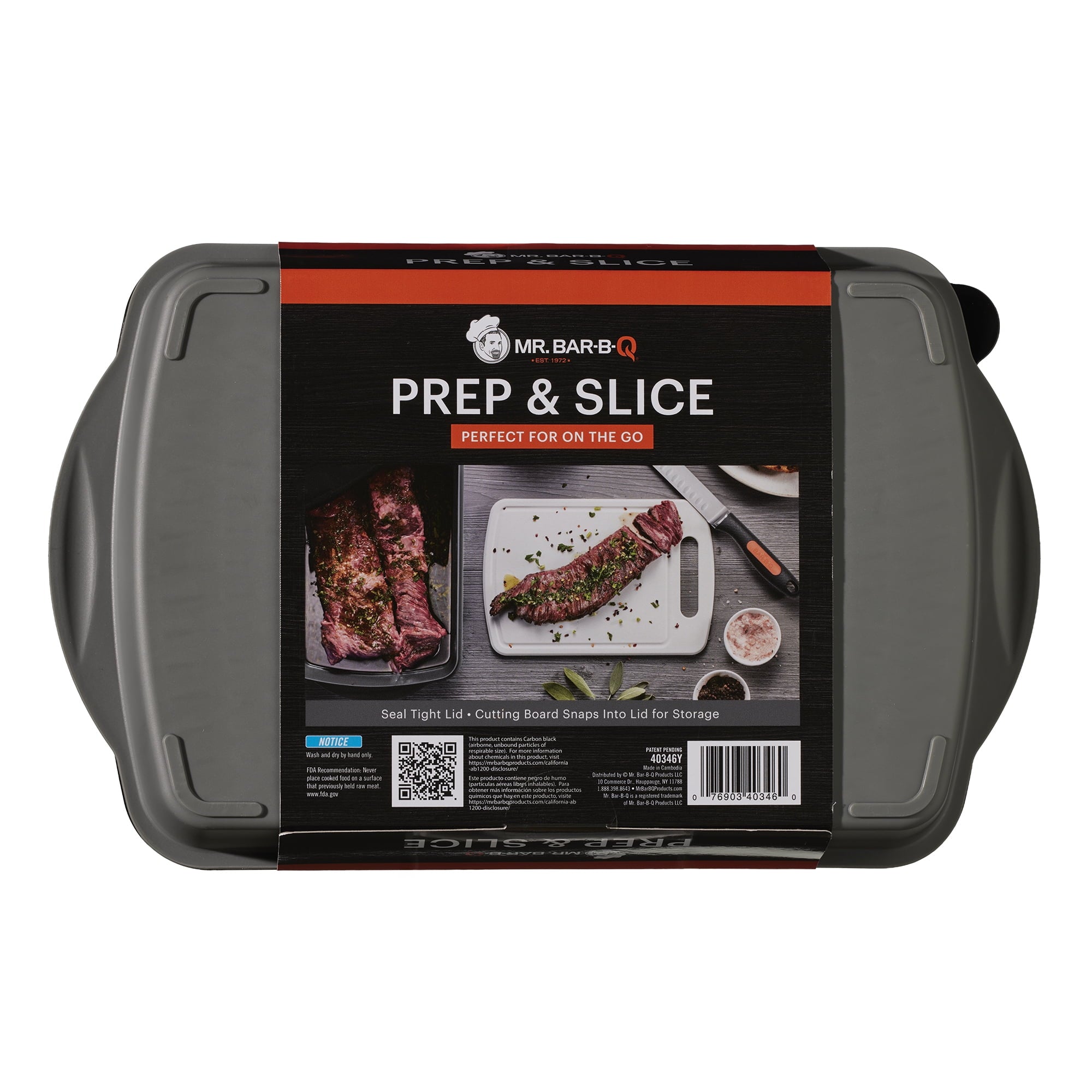 MR. BAR-B-Q Prep and Store with Cutting Board Lid Meat Food Storage Containers - Image 2