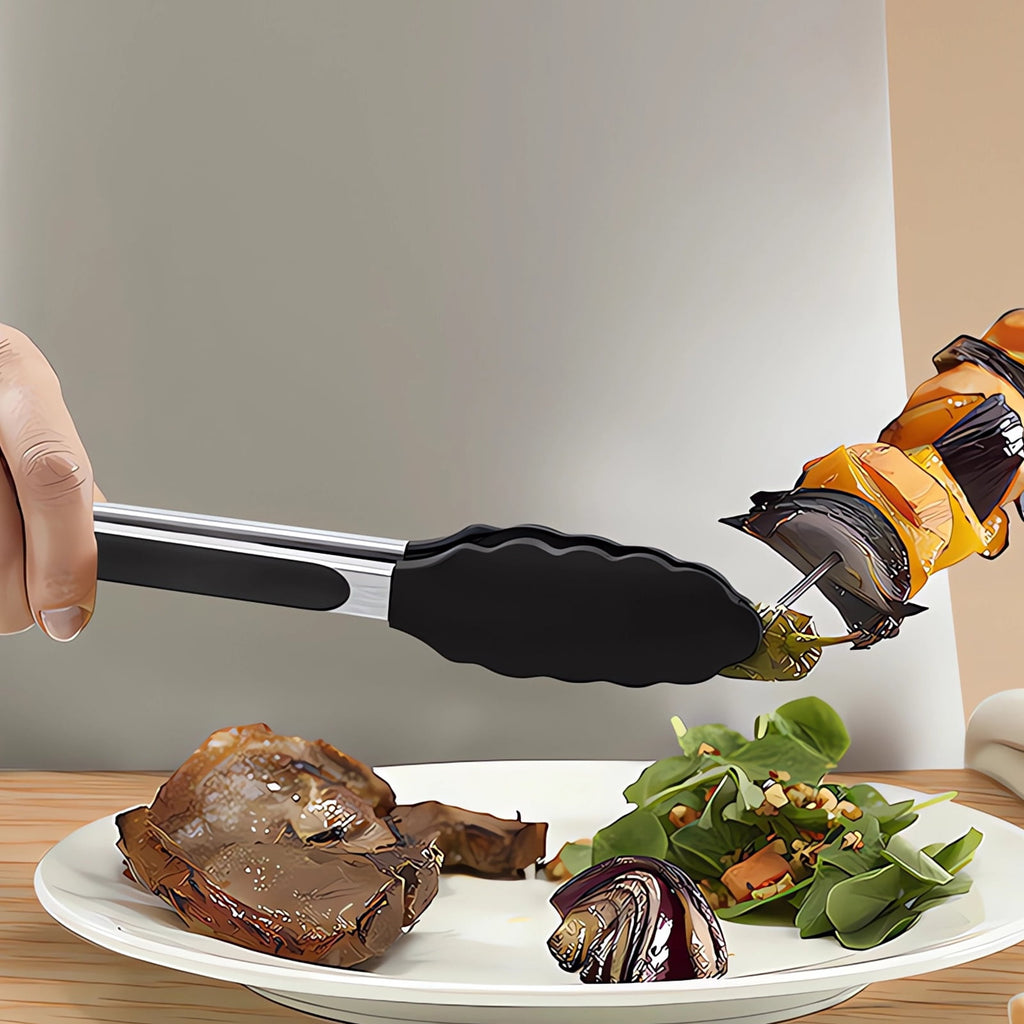 Black Silicone Cooking Utensils Set - Heat Resistant Kitchen Utensils,Turner Tongs,Spatula,Spoon,Brush,Whisk,Kitchen ... - Image 3