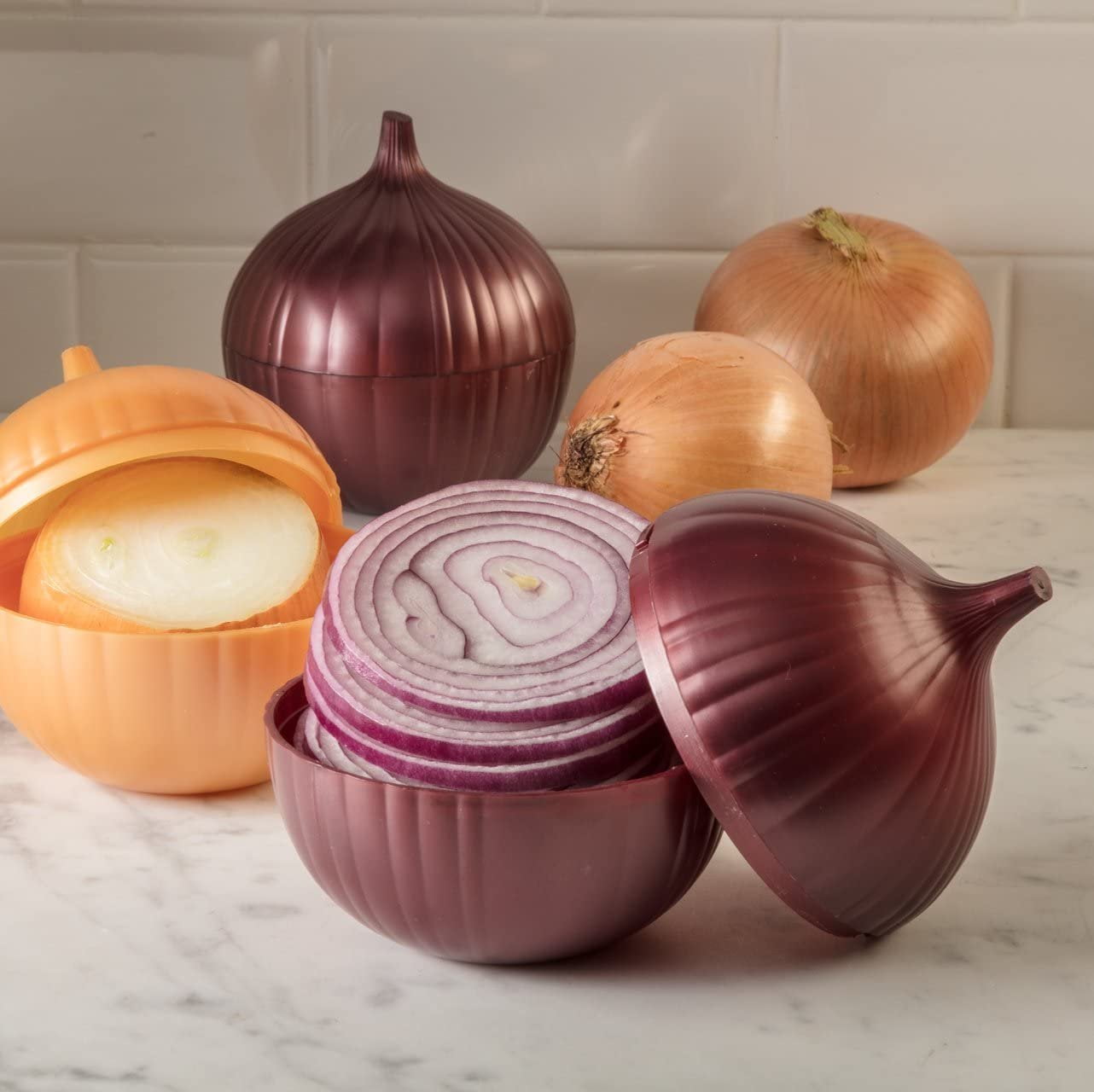 Hutzler Onion Saver Keeper Red Fresh Longer Food Storage Containers - Image 3