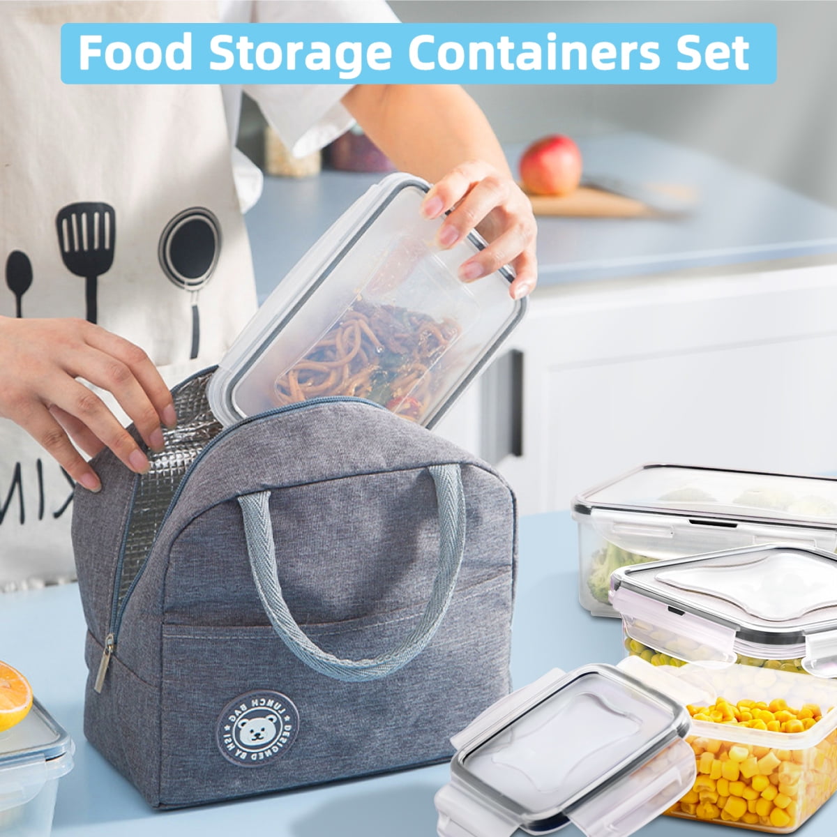 24 Pcs Food Storage Containers Set with Lids - BPA-Free Airtight Plastic Containers for Pantry & Kitchen Organization... - Image 5