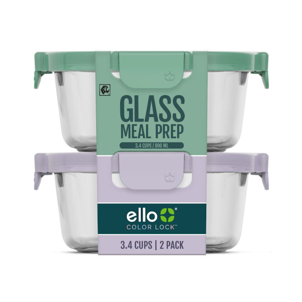 Color Lock 3.4 Cup 2pk Round Glass Meal Prep Containers - Image 3