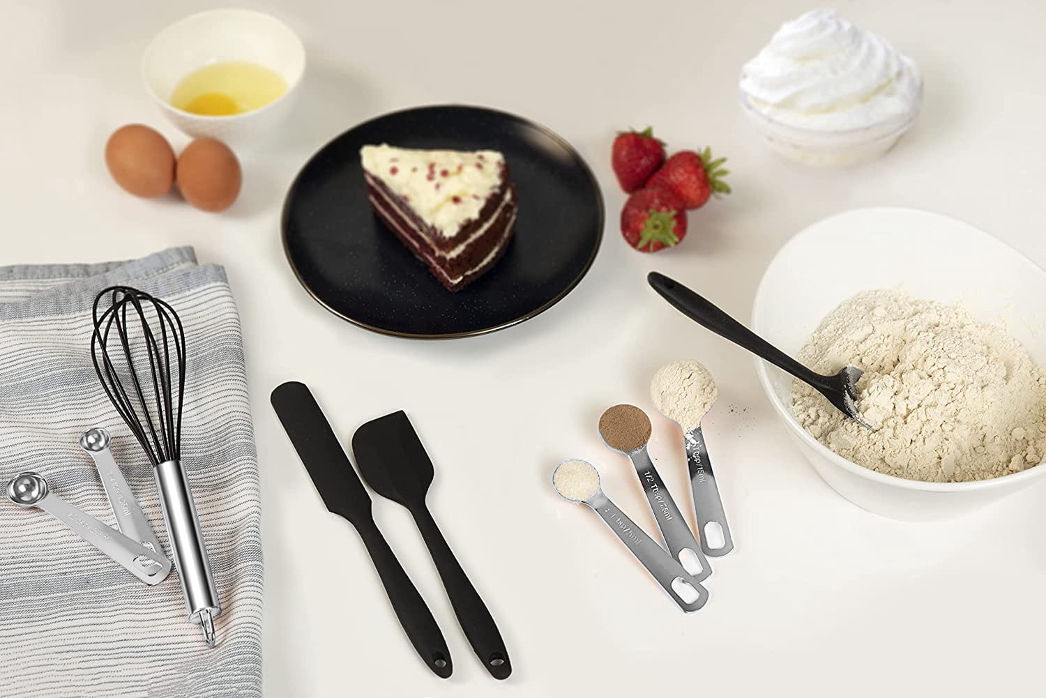 MUSENTIAL 20-Piece Kitchen Utensil Set with Holder, BPA-Free Silicone and Stainless Steel Handle, Non-Stick and Heat Resistant Cooking Spatu - Image 6