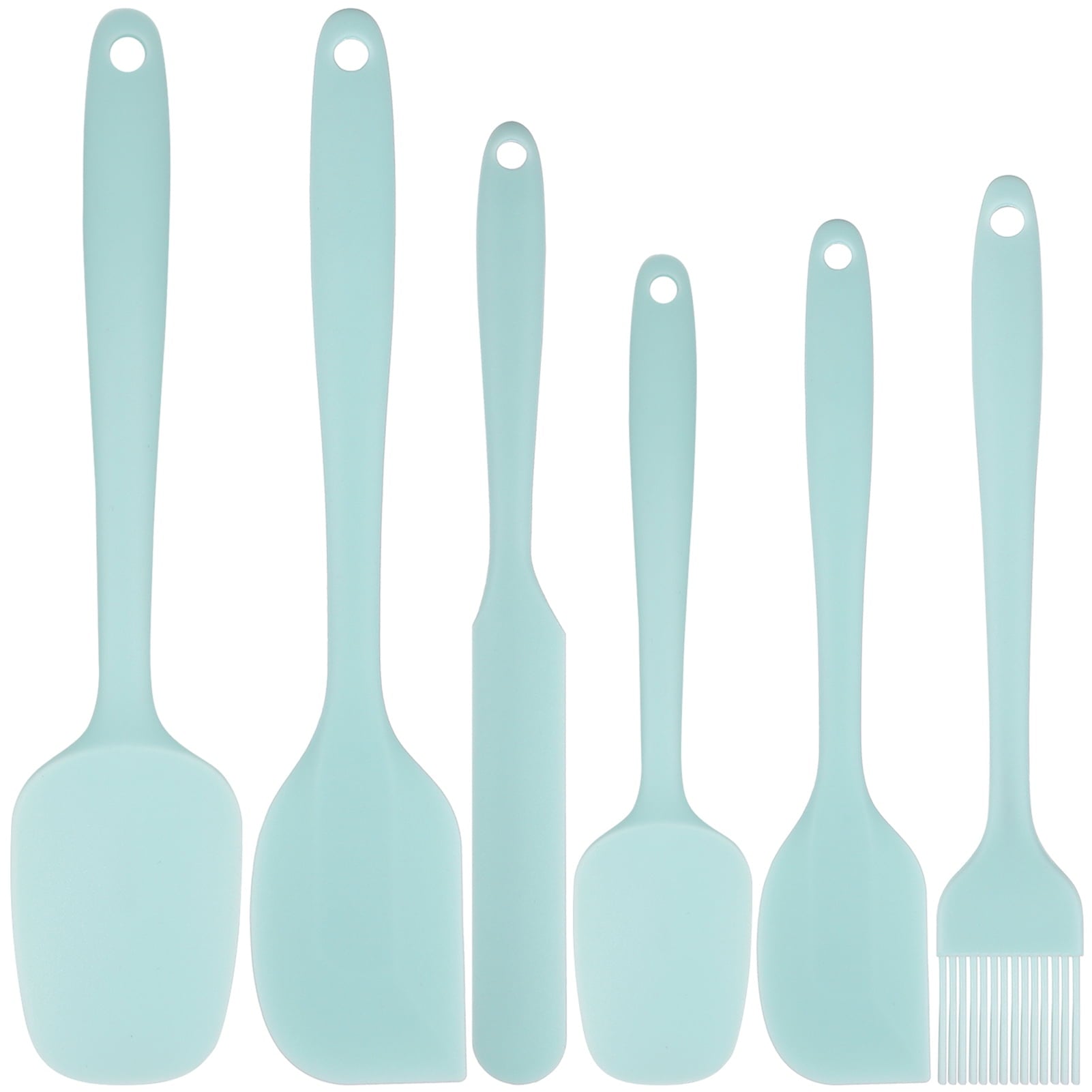 AOWOO Silicone Spatula Set of 6, Food Grade Rubber Spatulas and Cooking Utensils, Heat-Resistant Kitchen Non Stick Utensils for Cooking, Bak
