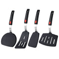 4-Pack Resistant Silicone Spatula Set - Safe Nonstick Kitchen Utensils for Cooking, Free Rubber Turner for Eggs, Panc...