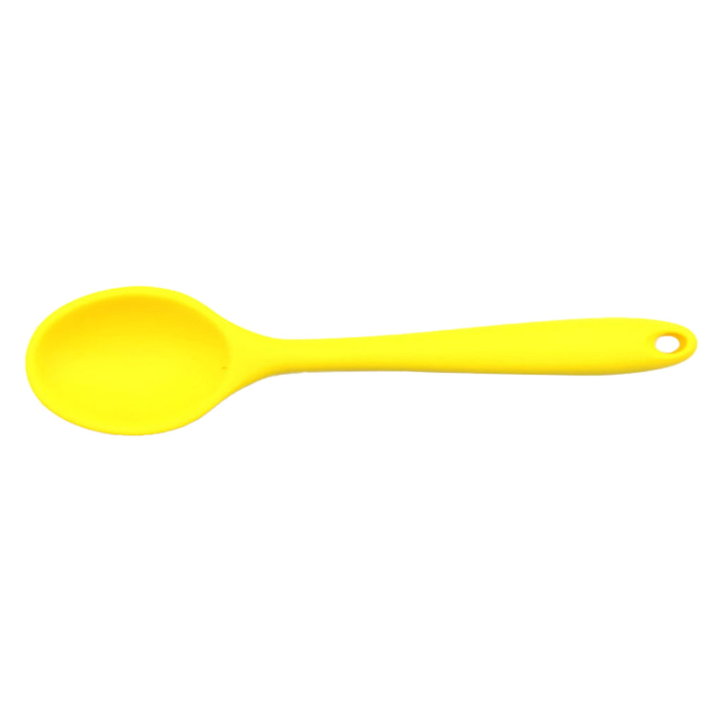 AUDeals Silicone Cooking Spoon Heat Resistant Kitchen Gadgets Non-Slip Handle Food Grade Soft Spatula for Frying Baking Cooking Serving Soup