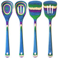 Baltique Mumbai Collection 4 Piece Wooden Cooking Utensil Set, Safe for Nonstick