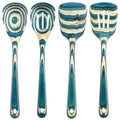 4 Piece Wooden Cooking Utensil Set for Kitchen, Safe for Nonstick