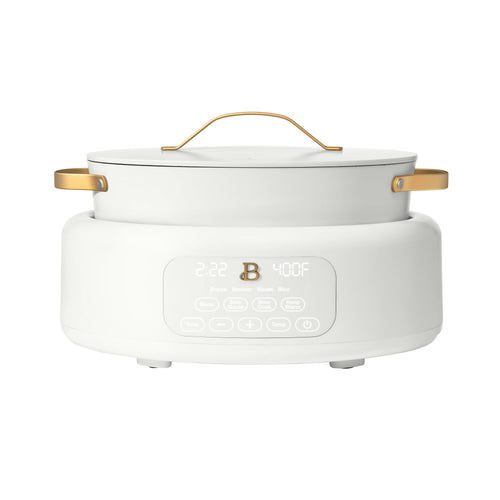 10 in 1, 6 Qt Electric Multi-Cooker, White Icing