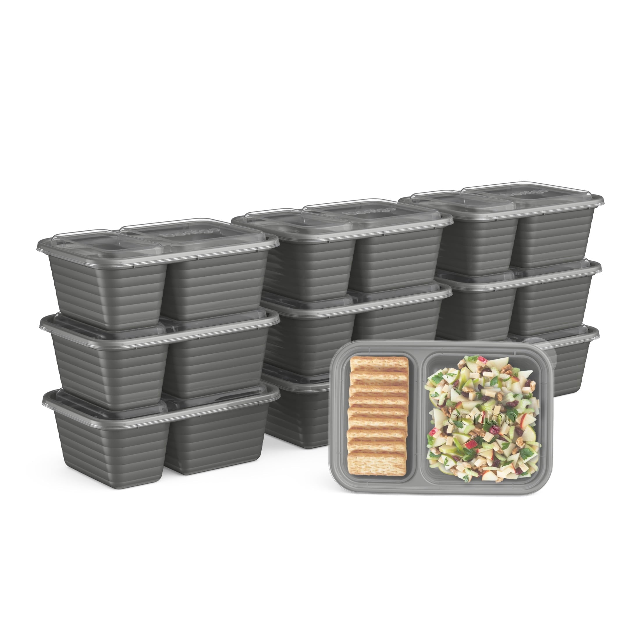 Bentgo Compartment Snack Containers Plastic 4.2 × 6.1 × 2.3 inches Silver