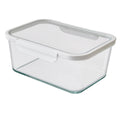 14Cup Rectangle Glass Food Storage Container with Tritan Lid. Set of 1, 2 Pieces, Well Suited to Refrigerator Organiz...
