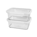 4Cup Rectangle Tritan Food Storage Container with Tritan Lid. Set of 2, 4 Pieces, Made for Family Meals and Easy Serving
