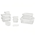 Rectangle Tritan Food Storage Container with Tritan Lid. Set of 9, 18 Pieces, Ideal Use for Meal Prep and Batch Cooking
