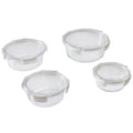 Better Homes & Gardens Round Glass Food Storage Container with Tritan Lid. Set of 4, 8 Pieces