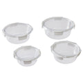 Round Tritan Food Storage Container with Tritan Lid. Set of 4, 8 Pieces