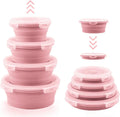 Silicone Food Storage Containers with Lids for Camping,Silicone Lunch Containers, Microwave, Dishwasher and Freezer S...