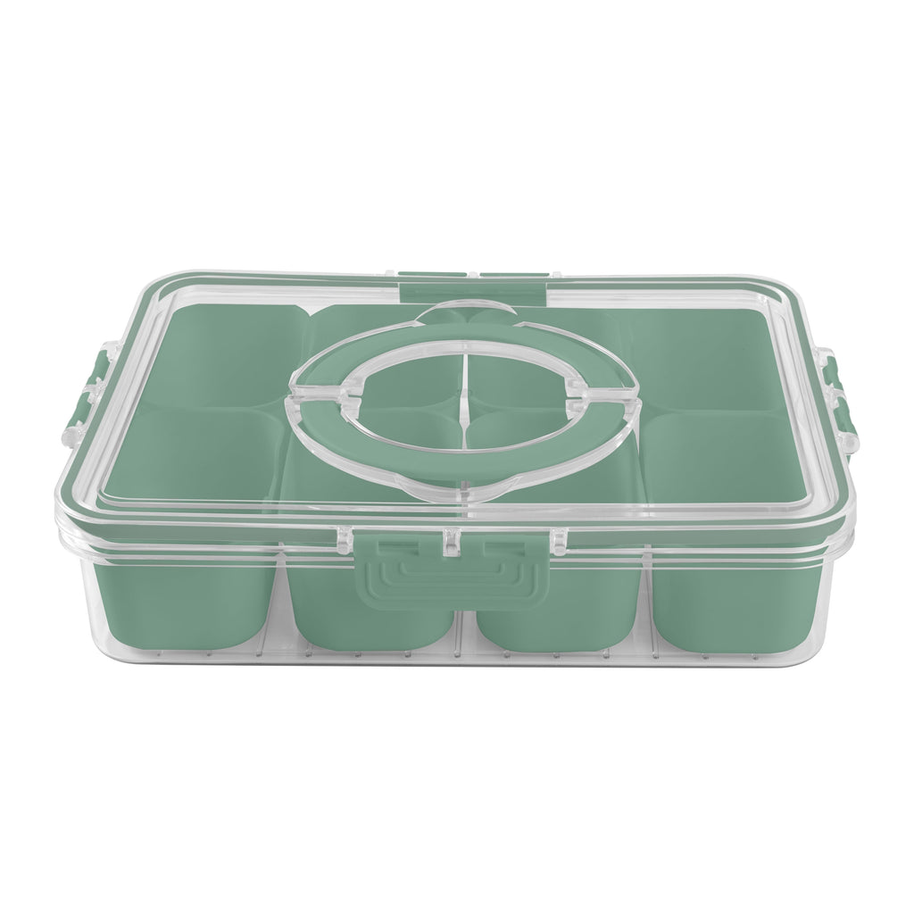 Snackle box for Kids Lunch Box and Snack Container, Sage