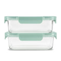 Color Lock 3.4 Cup 2 Pack Glass Meal Prep Containers with Locking Lids