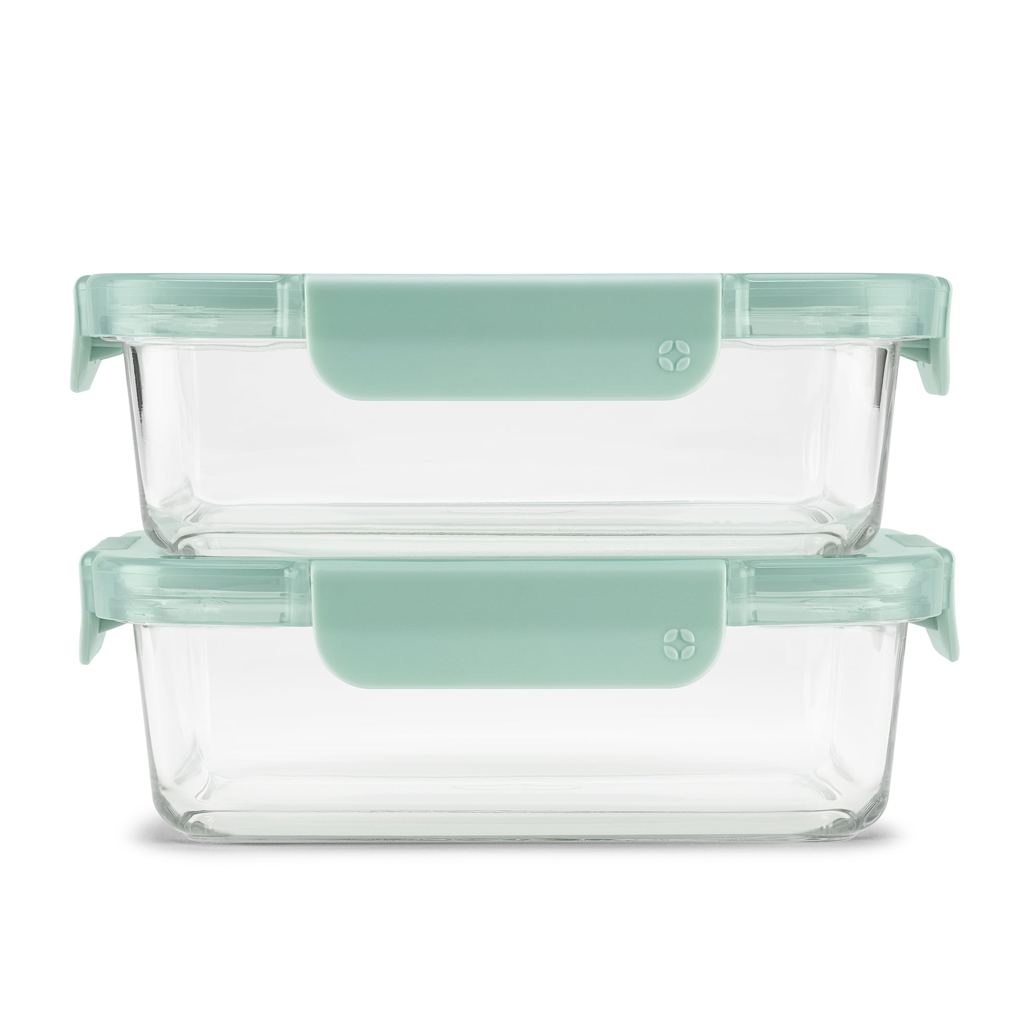 Color Lock 3.4 Cup 2 Pack Glass Meal Prep Containers with Locking Lids