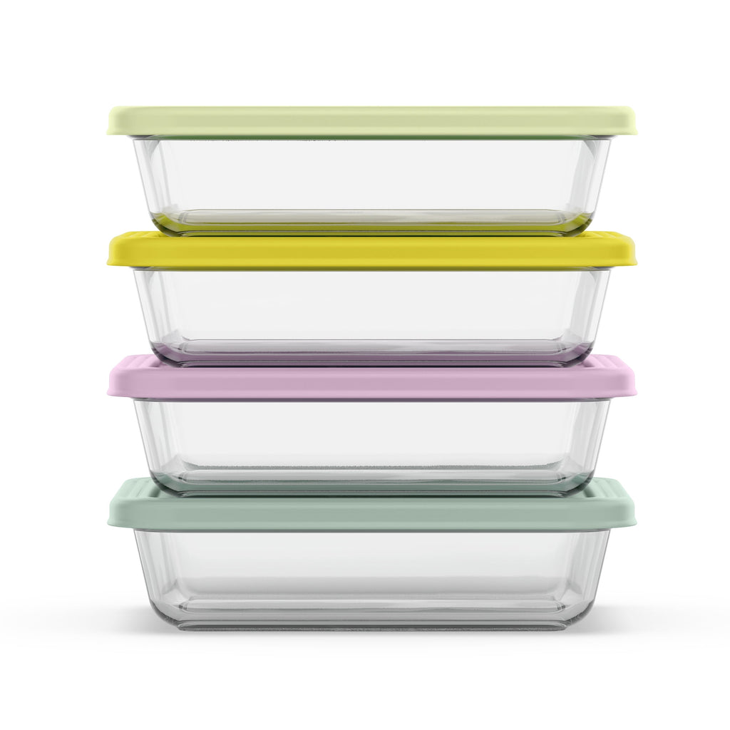 Ello Everyday 4.5 Cup 8PC Glass Meal Prep Set