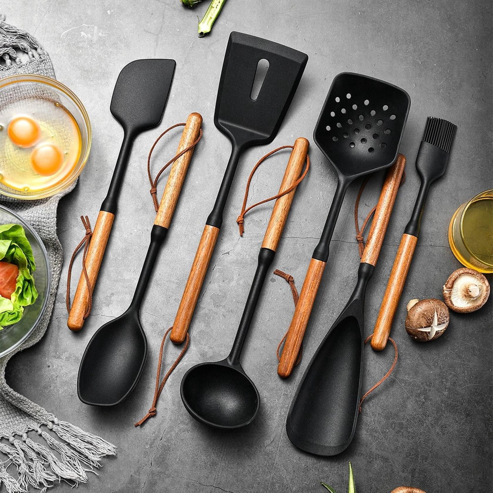 Essential Kitchen Utensils Set - Multi-Purpose Cooking Tools for Home Kitchen, Durable Heat-Resistant Utensils Including Spatula, Ladle & Tu